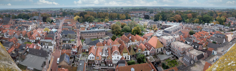 City of Steenwijk Overijssel Netherlands. Panorama. Arial.