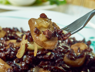 Black Rice Risotto with Mushrooms