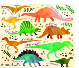 Pattern with dinosaurs