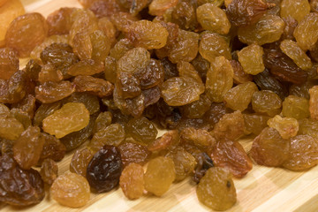 sultana raisins background close up. Fruit Background
