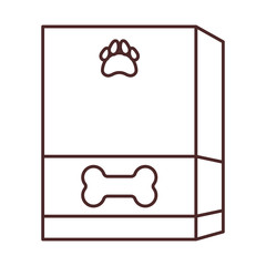 pet food bag , line style icon