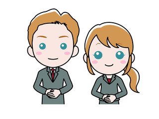 スーツ姿の男女 