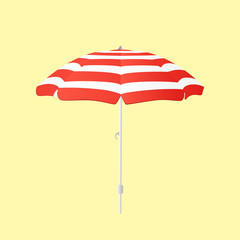 Beach Umbrella Red and white color Summer vector design