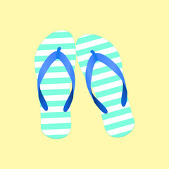 Flip flops colorful summer fresh vector design
