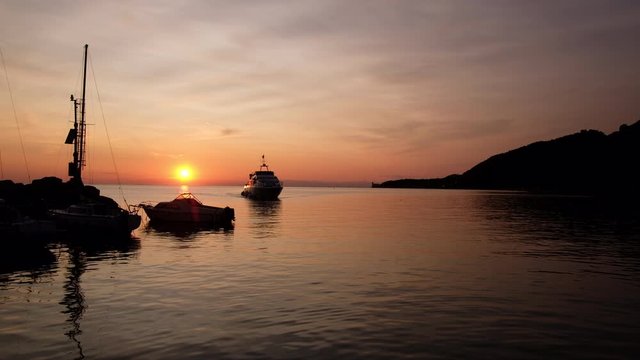 The tourist ship Trieste-Barcola-Grignano-Sistiana arrives at Barcola pier
