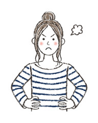 怒る女性