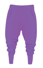 Purple harem pants. vector illustration