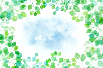 木漏れ日の新緑水彩イラスト シームレスパターン Wall Mural Keiko Takamatsu 木漏れ日の新緑水彩イラスト シームレスパターン Wall Mural Keiko Takamatsu