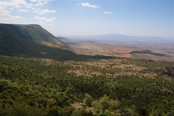 Scenic panorama of Great Rift Valley in Kenya