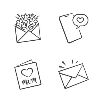 Mother s Day Outline Icons