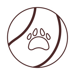 rubber ball, dog toy , line style icon