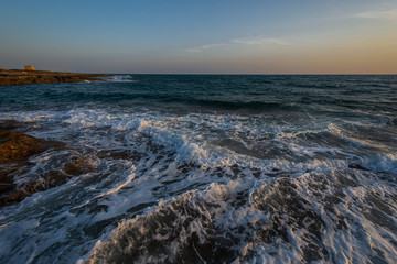 Adriatic sea. Ostuni, Puglia. Sunrise. Renowned seaside resort located in the heart of Salento....