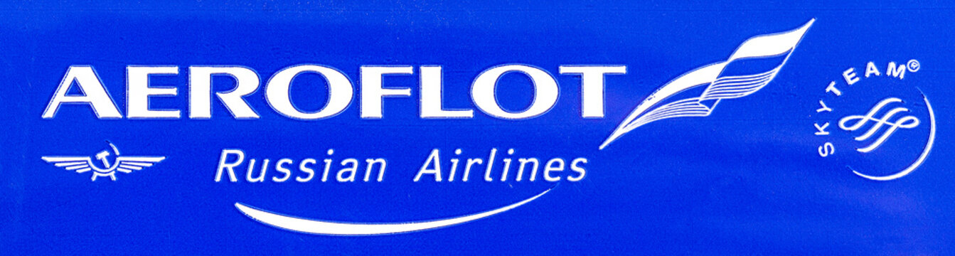 Close-up shot of banner with SkyTeam logo