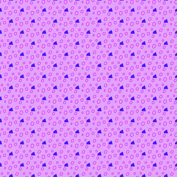 Purple vector seamless pattern with geometric shapes. Abstract background for summer print, modern textile design, card, sprinting brochure and walpapers.