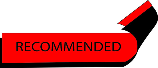 Simple vector illustration of 'recommended'
