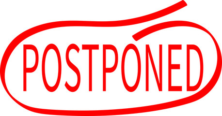 Simple vector of word ' postponed'