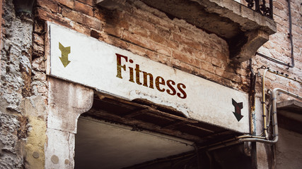 Obraz premium Street Sign to Fitness