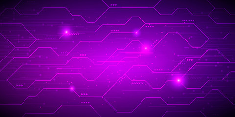 Obraz na płótnie Canvas Vector Illustration Modern Violett Technology Background With Hi-Tech Cyber Look.
