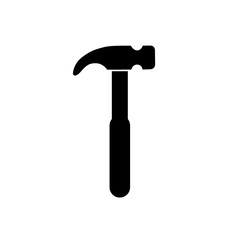 Hammer icon, logo isolated on white background