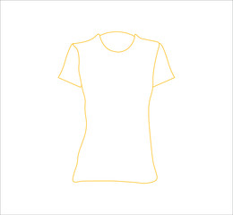short sleeve t-shirt illustration for web and mobile design.
