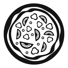 Slice sausage pizza icon. Simple illustration of slice sausage pizza vector icon for web design isolated on white background