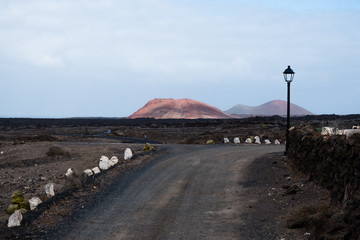 Volcanic Lanzarote landscape. Lanzarote. Canary Islands. Spain