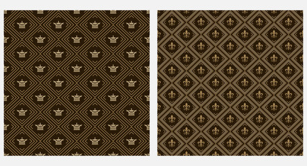 Royal backdrops decorative wallpaper, seamless pattern