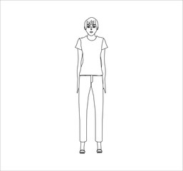 Fototapeta premium woman with feminist lock. illustration for web and mobile design.