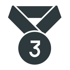 medal black icon on white background
