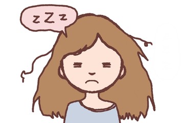 寝起き・寝ぐせのイメージ(スウェット)