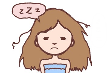 寝起き・寝ぐせのイメージ