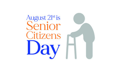 Vector illustration on the theme of World Senior Citizen's day observed each year on August 21st worldwide.