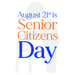 Vector illustration on the theme of World Senior Citizen's day observed each year on August 21st worldwide.