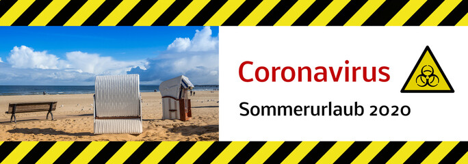Banner Sommerurlaub 2020 Coronavirus Krise