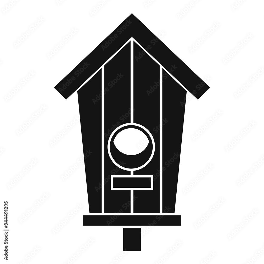 Sticker cute bird house icon. simple illustration of cute bird house vector icon for web design isolated on 