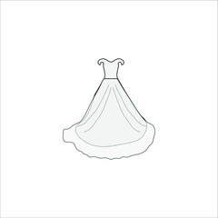 wedding dress.Illustration for web and mobile design.