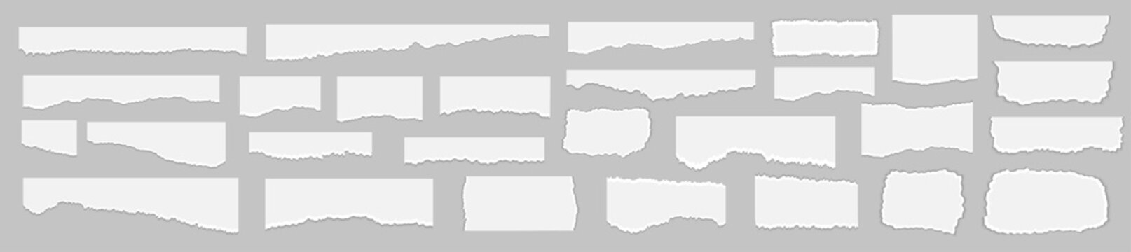 Torn paper set vector, layered. Vector illustration