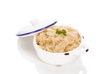 Fermented sour cabbage.