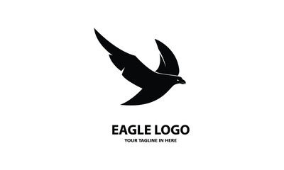 silhouette A simple eagle, suitable for business symbols or logos
