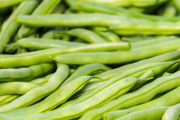 background of green fresh asparagus beans