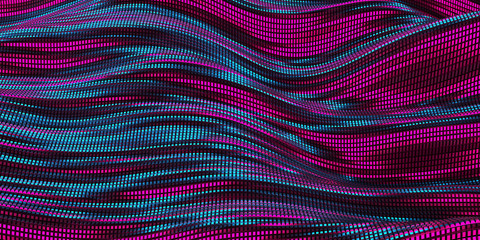 Colorful Liquid metallic wavy background