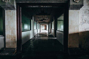 Fototapeta premium photo of the room of an abandoned building