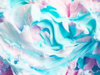 Texture colored creamy foam mousse