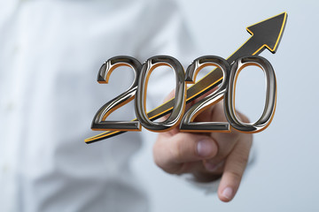 the 2020 business year up goals and  success illustration
