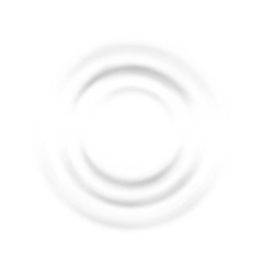 Ripple Waves Of Music Dynamic Flat Lay Vector. White Sound Impact Ripple Effect In Circular Shape. Wavy Liquid Shampoo Or Milk Swirl Round Texture Template Realistic Illustration