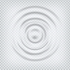 Ripple Splash Water Waves Surface From Drop Vector Top View. Nature Puddle Water Motion In Circle Form. Liquid Shampoo Or Gel Swirl Round Texture Template Realistic 3d Illustration