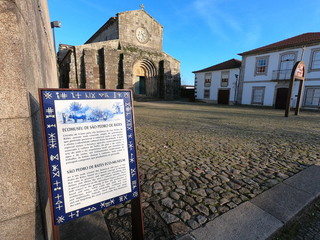 Main facade of the old church of the Monastery of Rates. Benedictine monastery located in the...