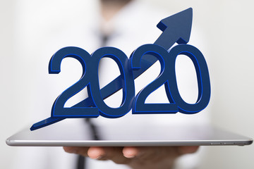 the 2020 business year up goals and  success illustration