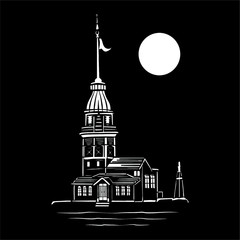 girl tower istanbul cut cnc laser