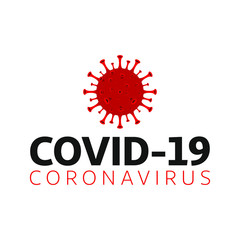 Fototapeta premium New Coronavirus Covid-19 concept design logo vector illustration